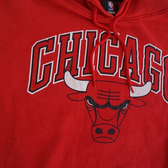 Chicago Bulls UNK Authentic NBA Cotton Blend Red Hoodie Sweatshirt S - Picture 9 of 11